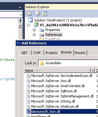 SSIS Script Task - How to add reference to custom dll (assembly) in Script Editor