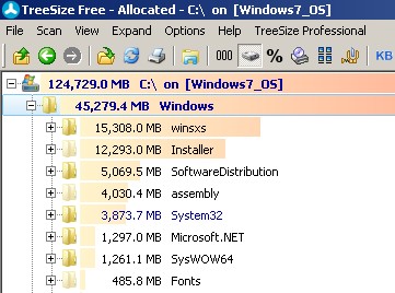 disk tree size