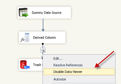 SSIS Data Viewer - Debug Pipeline