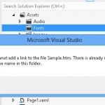 Visual Studio Error: Cannot add link to the file XXX. There is already file of the same name in this folder